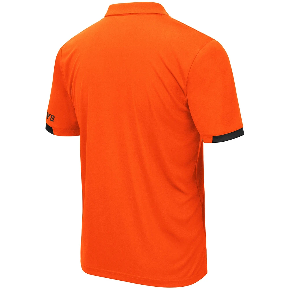 Men's Colosseum Orange Oklahoma State Cowboys Santry Lightweight Polo