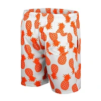 Men's Colosseum White Oklahoma State Cowboys Pineapples Swim Shorts