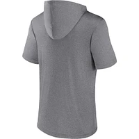 Men's Fanatics Heather Gray Oklahoma State Cowboys Modern Stack Hoodie T-Shirt
