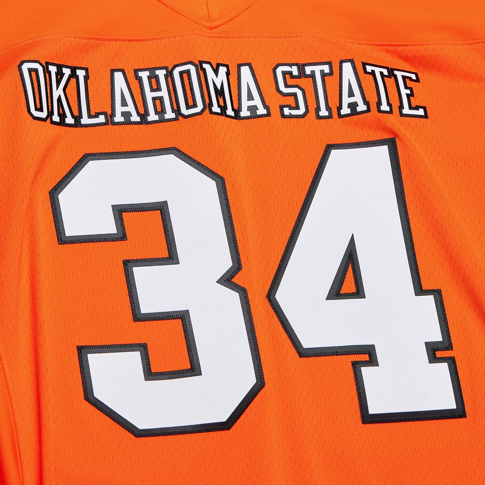 Men's Mitchell & Ness Thurman Thomas Orange Oklahoma State Cowboys 1987 Replica Jersey
