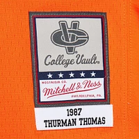Men's Mitchell & Ness Thurman Thomas Orange Oklahoma State Cowboys 1987 Replica Jersey