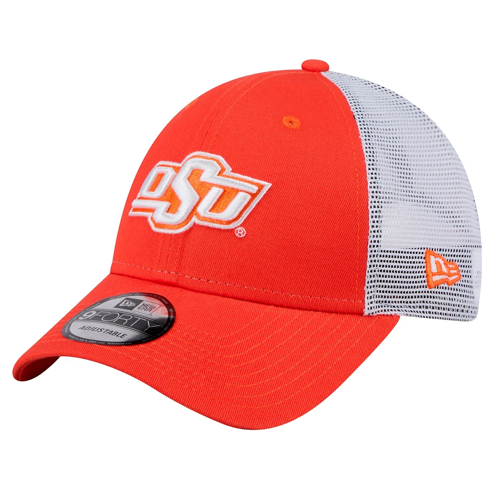 Casquette ajustable orange Oklahoma State Cowboys Trucker 9FORTY de New Era pour homme