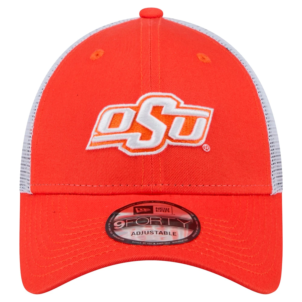 Casquette ajustable orange Oklahoma State Cowboys Trucker 9FORTY de New Era pour homme