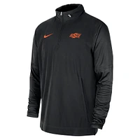 Men's Nike Black Oklahoma State Cowboys 2023 Coach Half-Zip Hooded Jacket