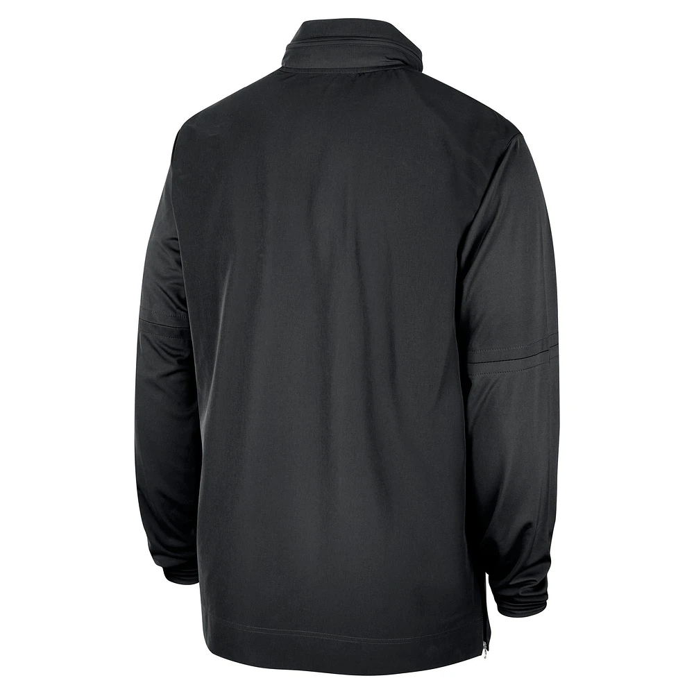 Men's Nike Black Oklahoma State Cowboys 2023 Coach Half-Zip Hooded Jacket