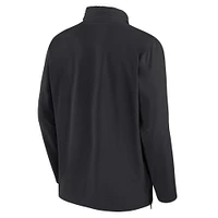 Men's Nike Black Oklahoma State Cowboys 2024 Sideline Coach Quarter-Zip Hoodie Jacket
