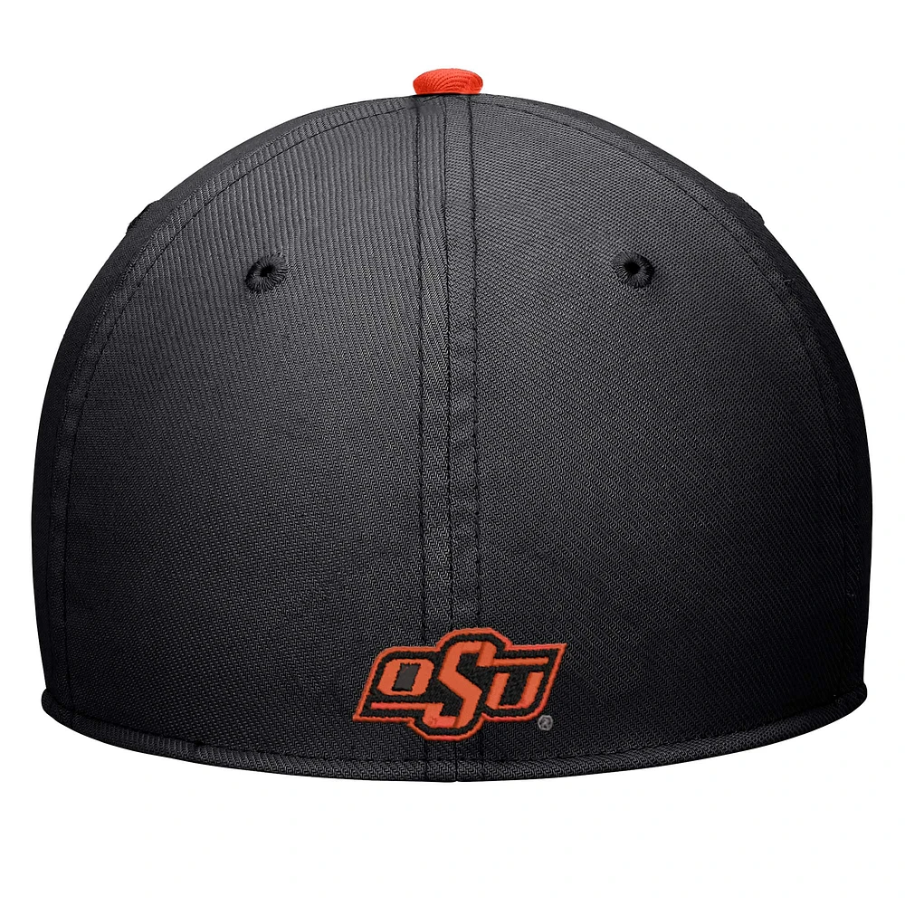 Men's Nike Black Oklahoma State Cowboys Rise Flex Hat