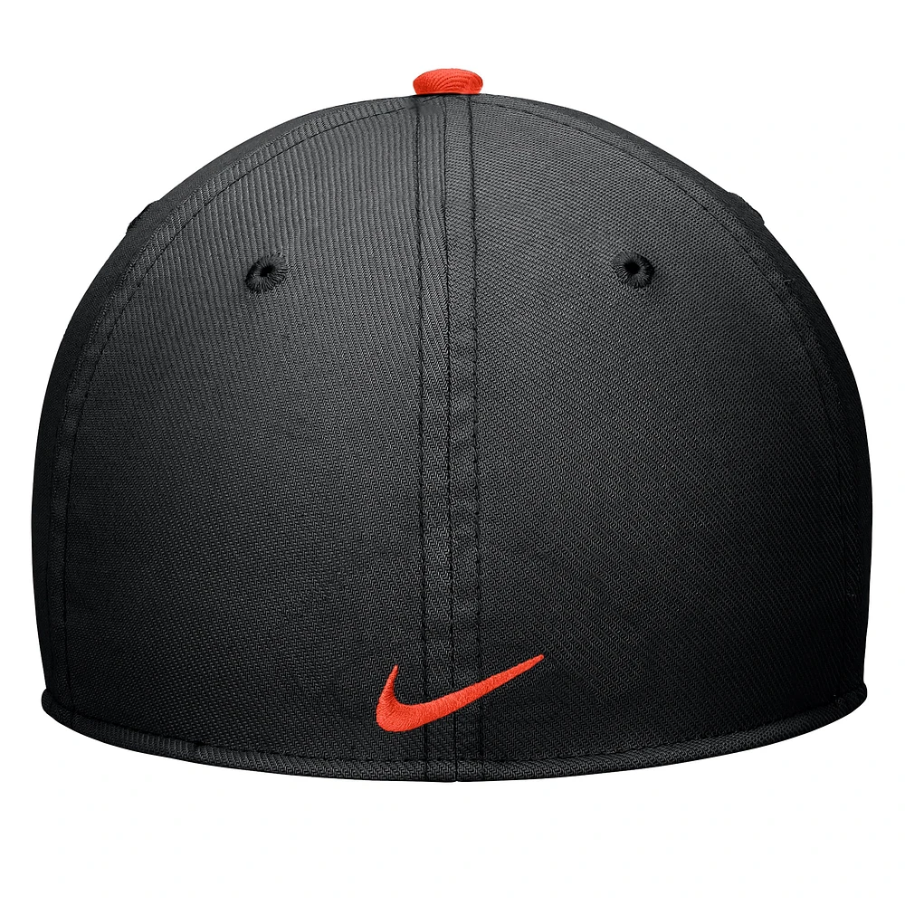 Men's Nike Black Oklahoma State Cowboys Rise Performance Flex Hat