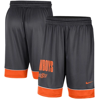 Short Fast Break pour Homme Oklahoma State Cowboys Nike Anthracite/Orange