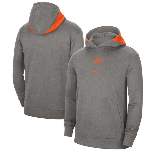 Sweat à capuche Nike Heather Grey Oklahoma State Cowboys Team Basketball Spotlight Performance pour hommes