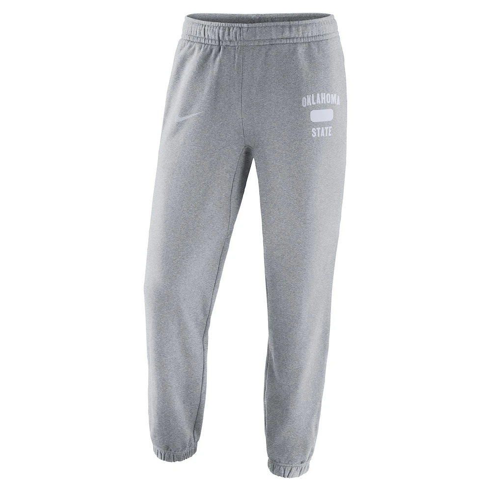 Men's Nike Heathered Gray Oklahoma State Cowboys Saturday Fleece Pants