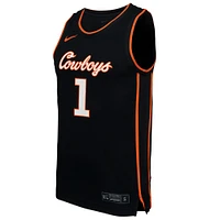 Men's Nike #1 Black Oklahoma State Cowboys  Replica Basketball Jersey