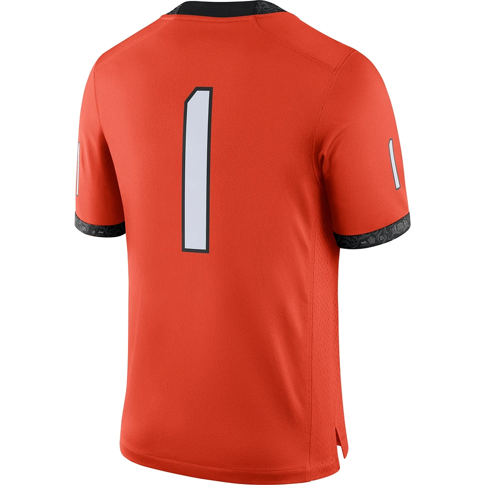 Maillot de jeu alternatif des Cowboys l'État l'Oklahoma pour homme Nike #1 orange