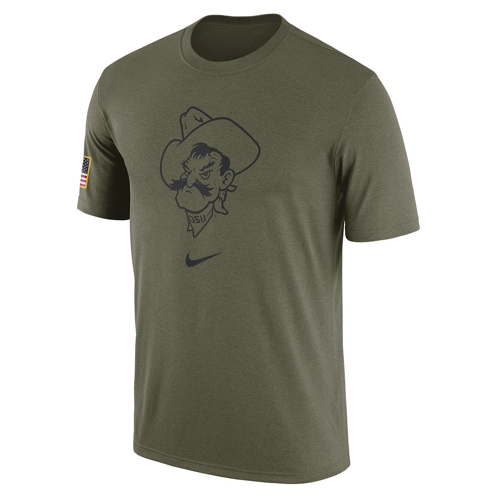 Men's Nike  Olive Oklahoma State Cowboys Military Pack T-Shirt