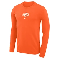 Men's Nike  Orange Oklahoma State Cowboys Basketball Shootaround Long Sleeve T-Shirt
