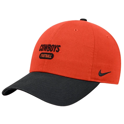 Casquette ajustable Nike Orange Oklahoma State Cowboys Colorblock Club pour homme