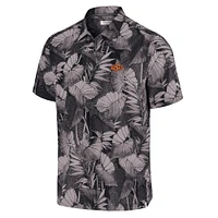 Men's Tommy Bahama Black Oklahoma State Cowboys Coast Nuevo Fronds Button-Up Shirt