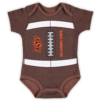 Body marron pour nouveau-né et nourrisson des Cowboys de l'Oklahoma State Catch Me Football