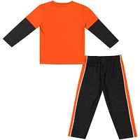 Toddler Colosseum Orange/Black Oklahoma State Cowboys Long Sleeve T-Shirt & Pants Set