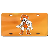 WinCraft Orange Oklahoma State Cowboys Wrestling Pete Laser Cut Acrylic License Plate