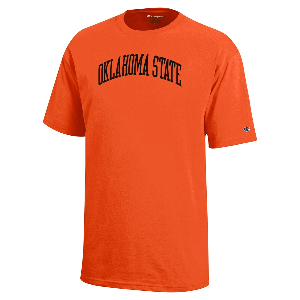 Youth Champion Orange Oklahoma State Cowboys Team Arch T-Shirt