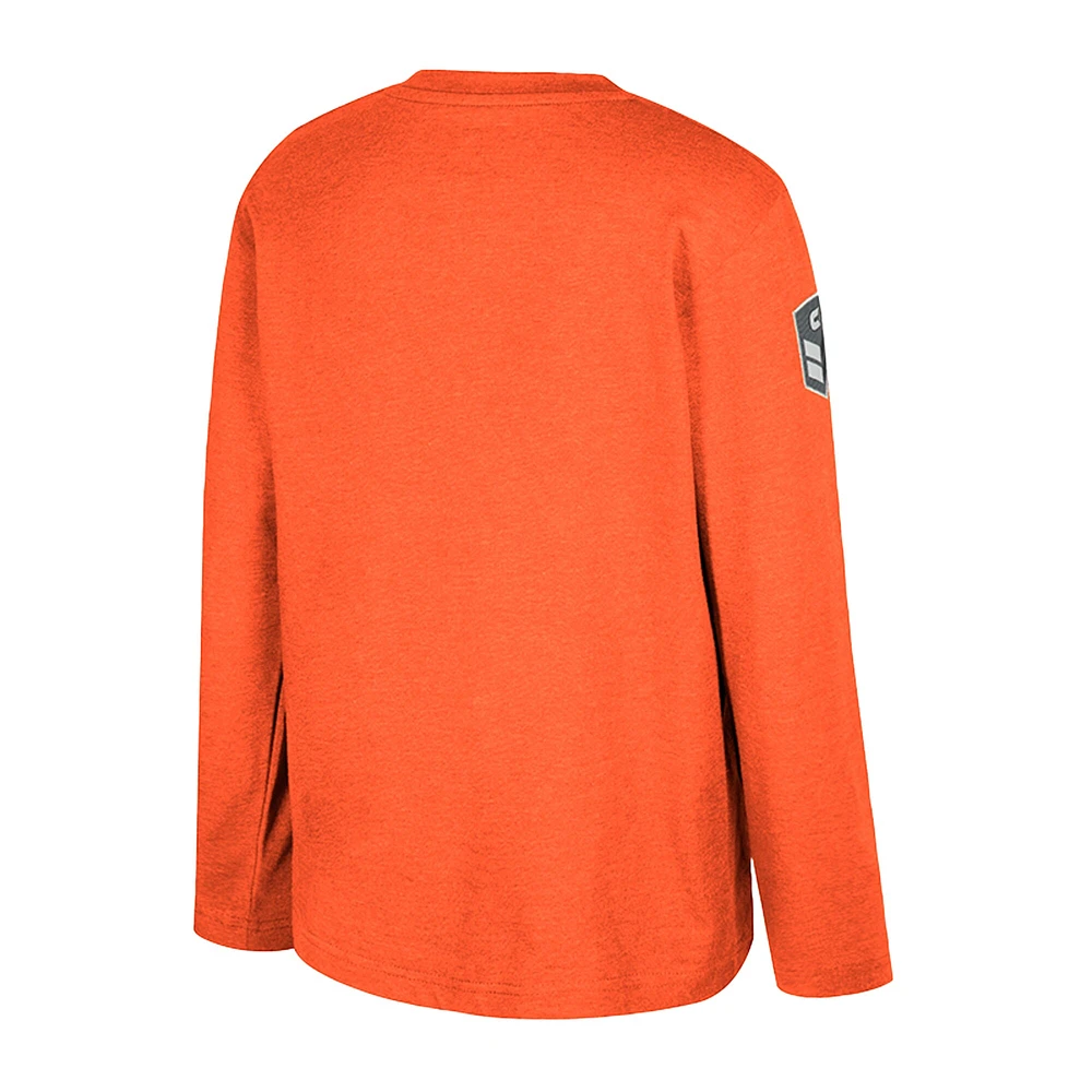 Youth Colosseum Heather Orange Oklahoma State Cowboys OHT Military Appreciation Oorah Long Sleeve T-Shirt