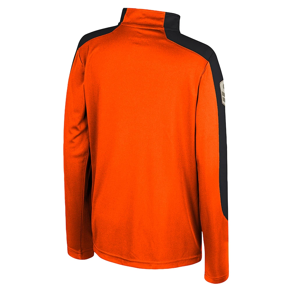 Youth Colosseum  Orange Oklahoma State Cowboys OHT Military Appreciation Cyclone Quarter-Zip Windshirt