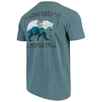 T-shirt bleu Ole Miss Rebels State Scenery Comfort Colours pour homme