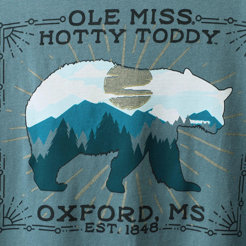 T-shirt bleu Ole Miss Rebels State Scenery Comfort Colours pour homme
