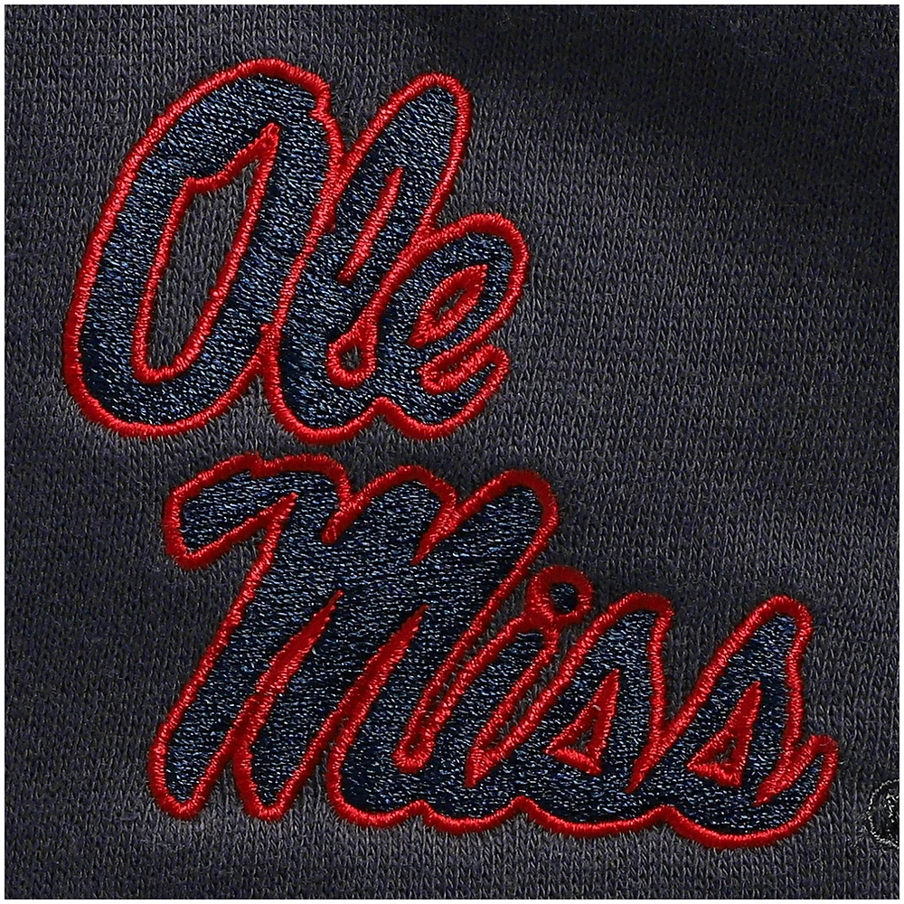 Men's Colosseum Charcoal Ole Miss Rebels Tortugas Logo Quarter-Zip Jacket