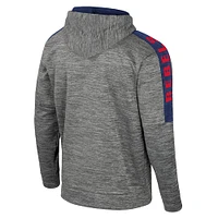 Men's Colosseum Heather Gray Ole Miss Rebels Dozer Pullover Hoodie