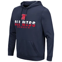 Men's Colosseum Navy Ole Miss Rebels Lantern Pullover Hoodie