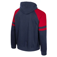 Men's Colosseum  Navy Ole Miss Rebels Todd Raglan Pullover Hoodie