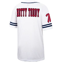 Men's Colosseum White Ole Miss Rebels Free Spirited Mesh Button-Up Baseball Jersey