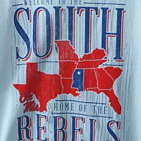 T-shirt bleu clair Ole Miss Rebels Welcome to the South Comfort Colours pour homme