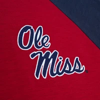 T-shirt à manches longues raglan flammé légendaire Mitchell & Ness Red Ole Miss Rebels pour hommes