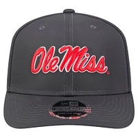Men's New Era Charcoal Ole Miss Rebels 9SEVENTY Stretch-Snap Hat