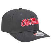 Men's New Era Charcoal Ole Miss Rebels 9SEVENTY Stretch-Snap Hat