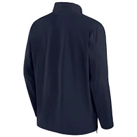 Men's Nike Navy Ole Miss Rebels 2024 Sideline Coach Quarter-Zip Hoodie Jacket