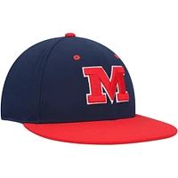 Men's Nike Navy Ole Miss Rebels Aero True Baseball Performance Fitted Hat