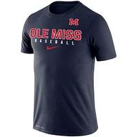 Men's Nike Navy Ole Miss Rebels Baseball Legend Slim Fit Performance T-Shirt