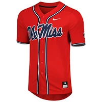 Maillot de baseball réplique à boutons complets Nike rouge Ole Miss Rebels pour homme