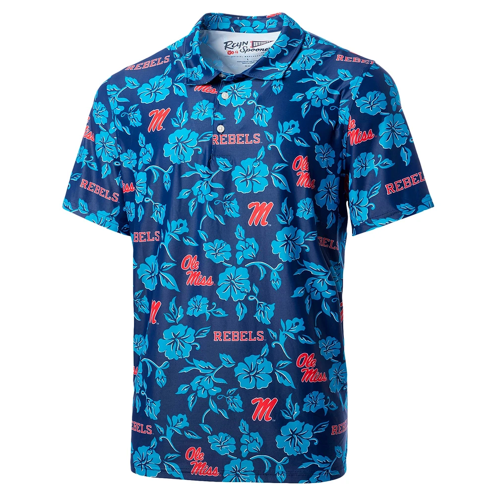 Men's Reyn Spooner Navy Ole Miss Rebels Performance Polo