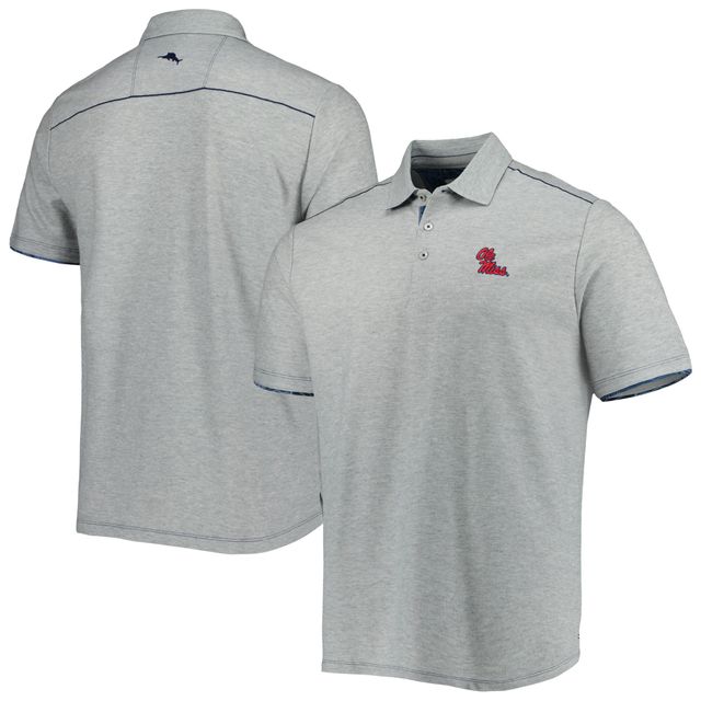 Polo Tommy Bahama gris chiné Ole Miss Rebels IslandZone Tailgater pour homme