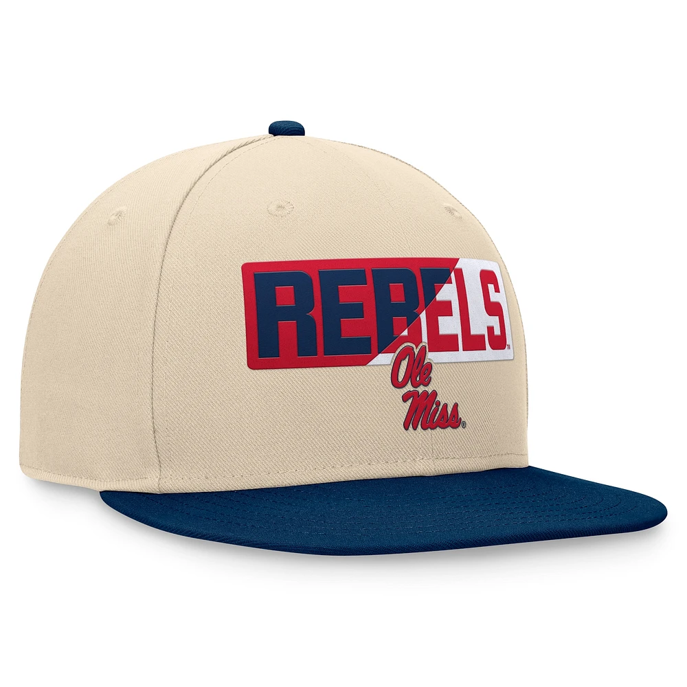 Casquette Snapback Goalaso Ole Miss Rebels Top of the World kaki pour hommes