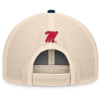 Men's Top of the World Navy/Natural Ole Miss Rebels Bennett Trucker Adjustable Hat