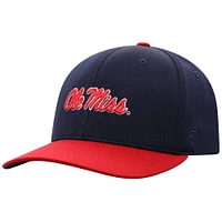 Men's Top of the World Navy/Red Ole Miss Rebels Reflex Two-Tone Flex Hat