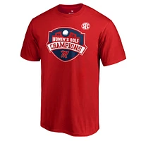 Ole Miss Rebels Fanatics 2019 SEC Women's Golf Conference Champions T-Shirt - Red