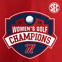 Ole Miss Rebels Fanatics 2019 SEC Women's Golf Conference Champions T-Shirt - Red