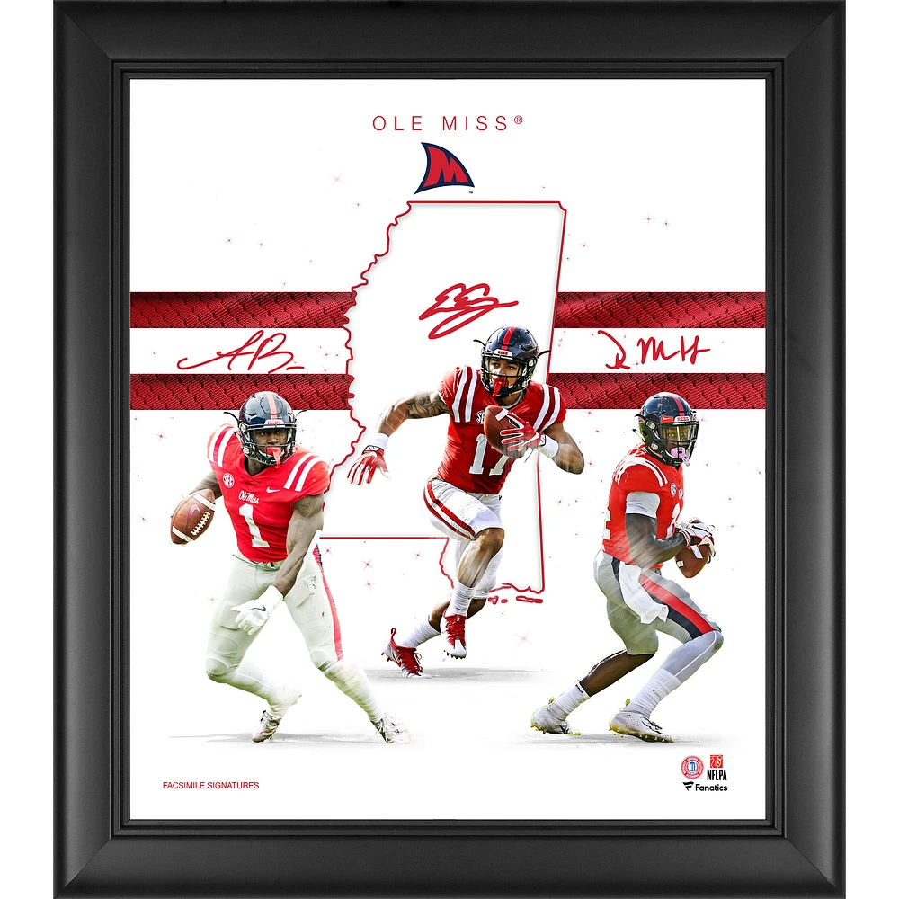 Ole Miss Rebels Framed 15" x 17" Franchise Foundations Collage